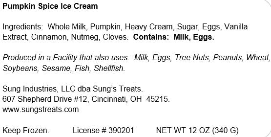 Pumpkin Spice, 2 Pints