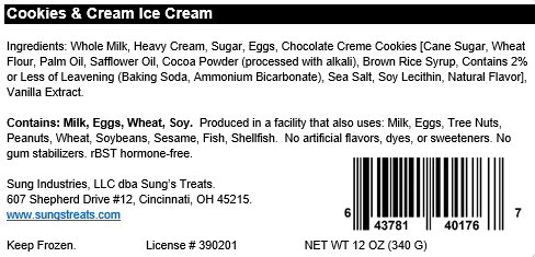 Cookies & Cream, 2 Pints