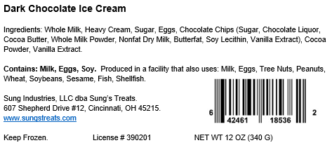 Dark Chocolate, 2 Pints