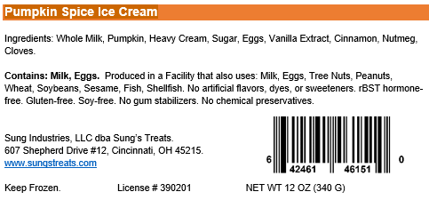 Pumpkin Spice, 2 Pints